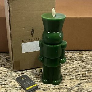 Luminara Emerald Nutcracker Candle with remote and timer